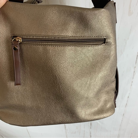 Liz Soto Anna crossbody purse handbag bronze brown - Picture 7 of 10